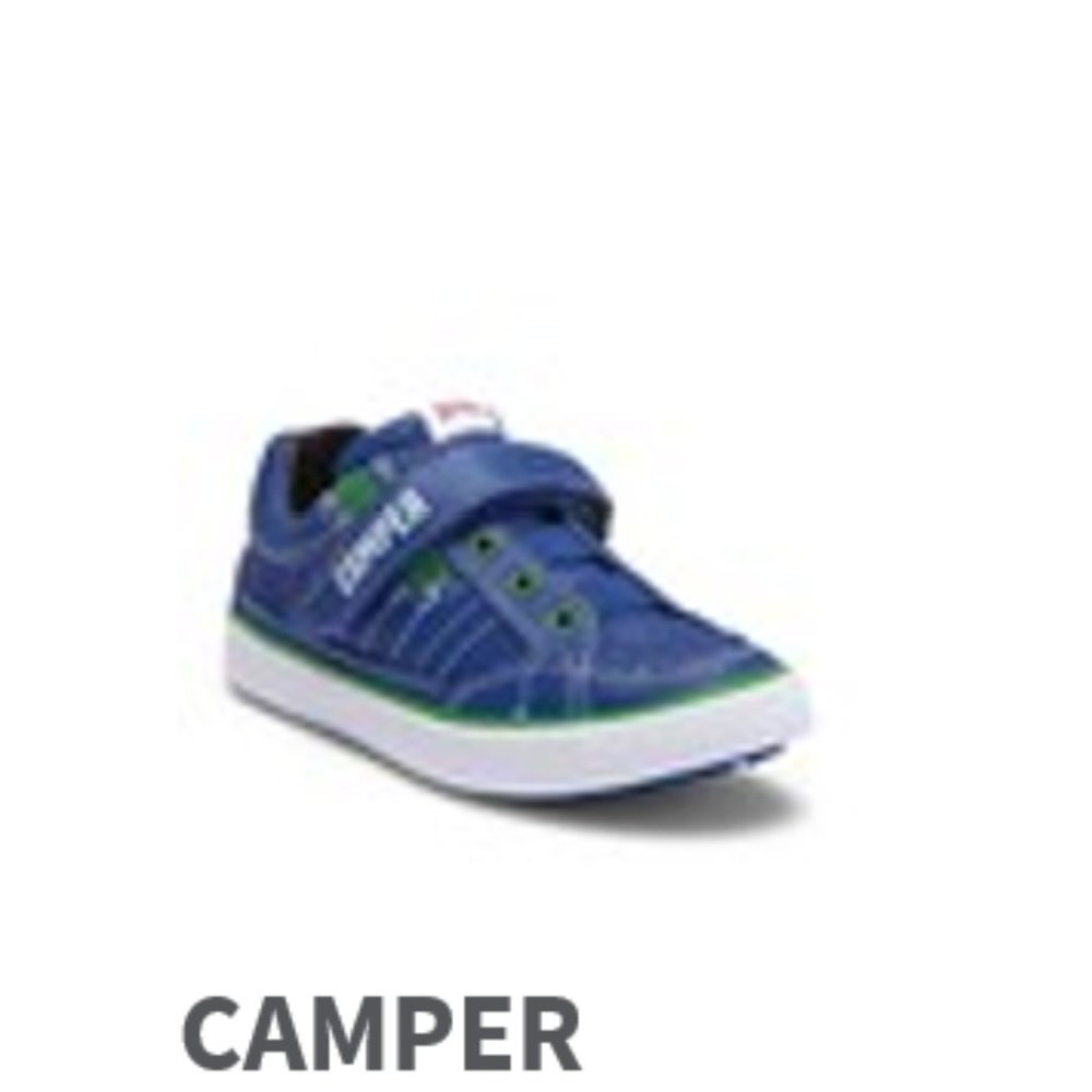 Camper KIDS Sneakers Shoes Leather 1 Touch Strap Fastening BLUE 29 BOYS
